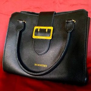 Burberry Black Satchel Handbag •Faux